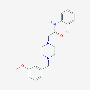 molecular formula C20H24ClN3O2 B4422766 N-(2-chlorophenyl)-2-[4-(3-methoxybenzyl)piperazin-1-yl]acetamide 