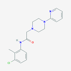 molecular formula C18H21ClN4O B4422798 N-(3-chloro-2-methylphenyl)-2-[4-(pyridin-2-yl)piperazin-1-yl]acetamide 