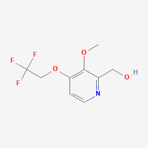 molecular formula C9H10F3NO3 B044228 2-Pyridinemethanol, 3-methoxy-4-(2,2,2-trifluoroethoxy)- CAS No. 122307-63-5