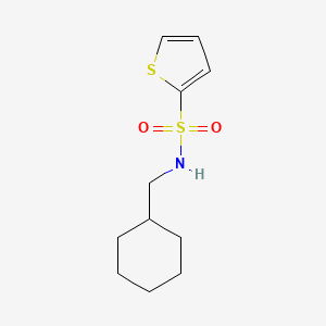 molecular formula C11H17NO2S2 B4422862 N-(cyclohexylmethyl)thiophene-2-sulfonamide 