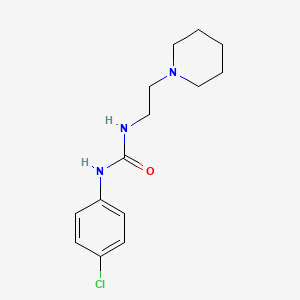 molecular formula C14H20ClN3O B4422864 N-(4-CHLOROPHENYL)-N'-(2-PIPERIDINOETHYL)UREA 
