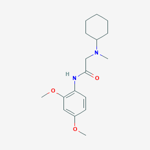 molecular formula C17H26N2O3 B4422950 N~2~-cyclohexyl-N-(2,4-dimethoxyphenyl)-N~2~-methylglycinamide 