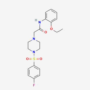 molecular formula C20H24FN3O4S B4422995 N-(2-ETHOXYPHENYL)-2-[4-(4-FLUOROBENZENESULFONYL)PIPERAZIN-1-YL]ACETAMIDE 