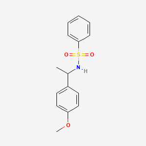 molecular formula C15H17NO3S B4423053 N-[1-(4-methoxyphenyl)ethyl]benzenesulfonamide 