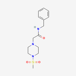 molecular formula C14H21N3O3S B4423183 N-benzyl-2-[4-(methylsulfonyl)piperazin-1-yl]acetamide 