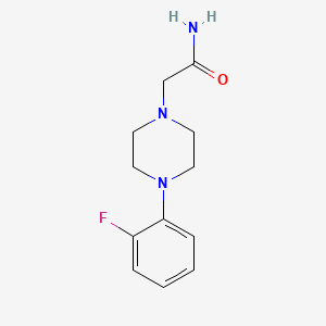 molecular formula C12H16FN3O B4423196 2-[4-(2-Fluorophenyl)piperazin-1-yl]acetamide 