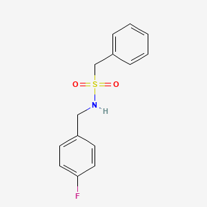 molecular formula C14H14FNO2S B4423211 N-(4-FLUOROBENZYL)(PHENYL)METHANESULFONAMIDE 