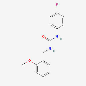 molecular formula C15H15FN2O2 B4423249 N-(4-fluorophenyl)-N'-(2-methoxybenzyl)urea 
