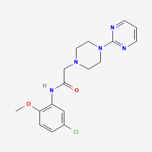 molecular formula C17H20ClN5O2 B4423258 N-(5-chloro-2-methoxyphenyl)-2-[4-(pyrimidin-2-yl)piperazin-1-yl]acetamide 