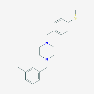 molecular formula C20H26N2S B442328 Methyl 4-{[4-(3-methylbenzyl)-1-piperazinyl]methyl}phenyl sulfide 