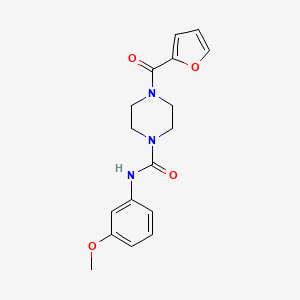 molecular formula C17H19N3O4 B4423323 4-(furan-2-carbonyl)-N-(3-methoxyphenyl)piperazine-1-carboxamide 