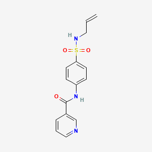 molecular formula C15H15N3O3S B4423349 N-{4-[(PROP-2-EN-1-YL)SULFAMOYL]PHENYL}PYRIDINE-3-CARBOXAMIDE 