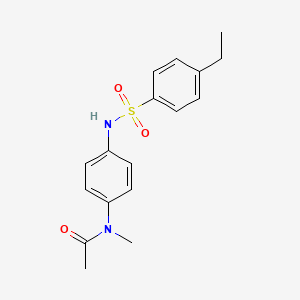 molecular formula C17H20N2O3S B4423434 N-[4-(4-ETHYLBENZENESULFONAMIDO)PHENYL]-N-METHYLACETAMIDE 