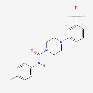 molecular formula C19H20F3N3O B4423452 N-(4-methylphenyl)-4-[3-(trifluoromethyl)phenyl]piperazine-1-carboxamide 