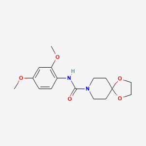 molecular formula C16H22N2O5 B4423460 N-(2,4-dimethoxyphenyl)-1,4-dioxa-8-azaspiro[4.5]decane-8-carboxamide 