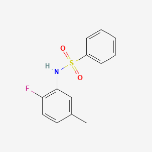 molecular formula C13H12FNO2S B4423478 N-(2-fluoro-5-methylphenyl)benzenesulfonamide 