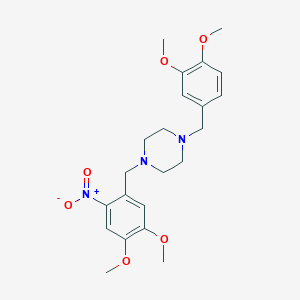 1-(3,4-Dimethoxy-benzyl)-4-(4,5-dimethoxy-2-nitro-benzyl)-piperazine