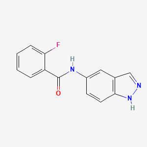 molecular formula C14H10FN3O B4423481 2-fluoro-N-(1H-indazol-5-yl)benzamide CAS No. 710329-44-5