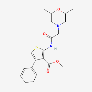 molecular formula C20H24N2O4S B4423497 methyl 2-{[(2,6-dimethyl-4-morpholinyl)acetyl]amino}-4-phenyl-3-thiophenecarboxylate 