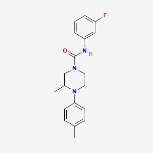 molecular formula C19H22FN3O B4423504 N-(3-fluorophenyl)-3-methyl-4-(4-methylphenyl)piperazine-1-carboxamide 