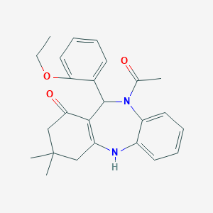 5-Acetyl-6-(2-ethoxyphenyl)-9,9-dimethyl-6,8,10,11-tetrahydrobenzo[b][1,4]benzodiazepin-7-one