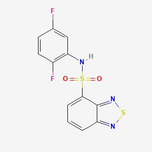 molecular formula C12H7F2N3O2S2 B4423565 N-(2,5-difluorophenyl)-2,1,3-benzothiadiazole-4-sulfonamide 