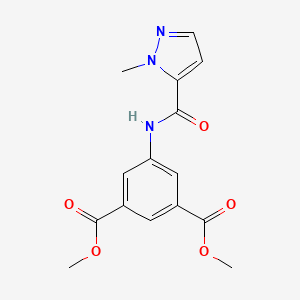 molecular formula C15H15N3O5 B4423570 dimethyl 5-{[(1-methyl-1H-pyrazol-5-yl)carbonyl]amino}isophthalate 