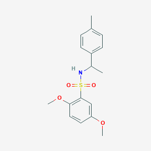 molecular formula C17H21NO4S B4423593 2,5-dimethoxy-N-[1-(4-methylphenyl)ethyl]benzenesulfonamide 
