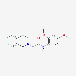 molecular formula C19H22N2O3 B4423611 2-(3,4-dihydro-2(1H)-isoquinolinyl)-N-(2,4-dimethoxyphenyl)acetamide 