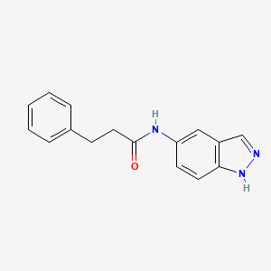molecular formula C16H15N3O B4423653 N-(1H-indazol-5-yl)-3-phenylpropanamide 