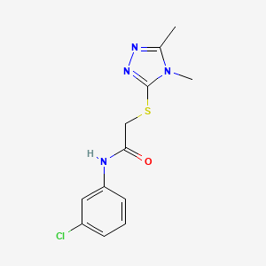 molecular formula C12H13ClN4OS B4423726 N-(3-chlorophenyl)-2-[(4,5-dimethyl-4H-1,2,4-triazol-3-yl)sulfanyl]acetamide 