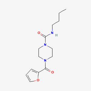 molecular formula C14H21N3O3 B4423825 N-butyl-4-(furan-2-carbonyl)piperazine-1-carboxamide 