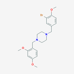 1-(3-Bromo-4-methoxybenzyl)-4-(2,4-dimethoxybenzyl)piperazine