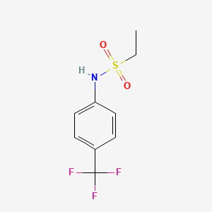 molecular formula C9H10F3NO2S B4423855 N-[4-(trifluoromethyl)phenyl]ethanesulfonamide 