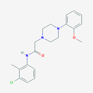 molecular formula C20H24ClN3O2 B4423863 N-(3-chloro-2-methylphenyl)-2-[4-(2-methoxyphenyl)piperazin-1-yl]acetamide 