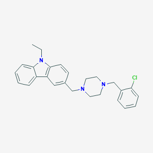 3-{[4-(2-chlorobenzyl)piperazin-1-yl]methyl}-9-ethyl-9H-carbazole