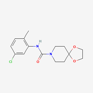 molecular formula C15H19ClN2O3 B4423906 N-(5-chloro-2-methylphenyl)-1,4-dioxa-8-azaspiro[4.5]decane-8-carboxamide 