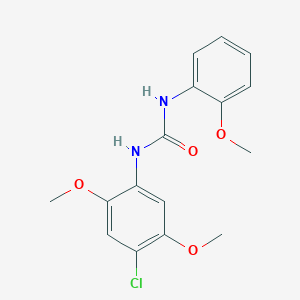 molecular formula C16H17ClN2O4 B4423955 N-(4-chloro-2,5-dimethoxyphenyl)-N'-(2-methoxyphenyl)urea 