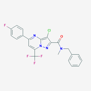 N-benzyl-3-chloro-5-(4-fluorophenyl)-N-methyl-7-(trifluoromethyl)pyrazolo[1,5-a]pyrimidine-2-carboxamide