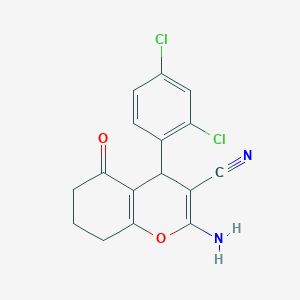 2-amino-4-(2,4-dichlorophenyl)-5-oxo-5,6,7,8-tetrahydro-4H-chromene-3-carbonitrile