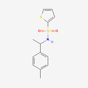 molecular formula C13H15NO2S2 B4423983 N-[1-(4-methylphenyl)ethyl]thiophene-2-sulfonamide 