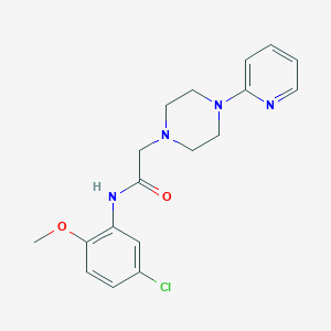 molecular formula C18H21ClN4O2 B4423990 N-(5-chloro-2-methoxyphenyl)-2-[4-(pyridin-2-yl)piperazin-1-yl]acetamide 