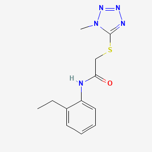 molecular formula C12H15N5OS B4424016 N-(2-ethylphenyl)-2-[(1-methyl-1H-tetrazol-5-yl)sulfanyl]acetamide 