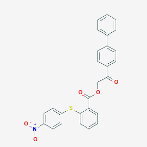 2-(Biphenyl-4-yl)-2-oxoethyl 2-[(4-nitrophenyl)sulfanyl]benzoate