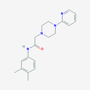 molecular formula C19H24N4O B4424022 N-(3,4-dimethylphenyl)-2-[4-(2-pyridinyl)-1-piperazinyl]acetamide 