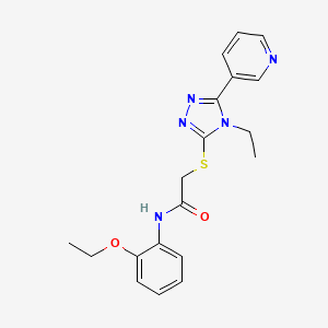 molecular formula C19H21N5O2S B4424063 N-(2-ethoxyphenyl)-2-{[4-ethyl-5-(pyridin-3-yl)-4H-1,2,4-triazol-3-yl]sulfanyl}acetamide CAS No. 142529-71-3