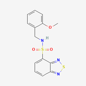 molecular formula C14H13N3O3S2 B4424079 N-[(2-methoxyphenyl)methyl]-2,1,3-benzothiadiazole-4-sulfonamide 