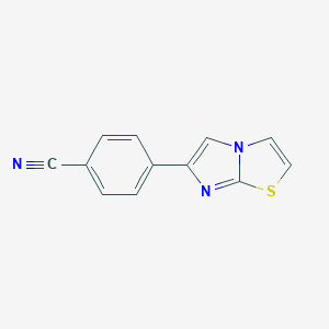 molecular formula C12H7N3S B044241 4-Imidazo[2,1-b]thiazol-6-yl-benzonitrile CAS No. 118001-67-5