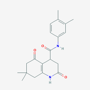 molecular formula C20H24N2O3 B4424132 N-(3,4-dimethylphenyl)-7,7-dimethyl-2,5-dioxo-1,2,3,4,5,6,7,8-octahydroquinoline-4-carboxamide 