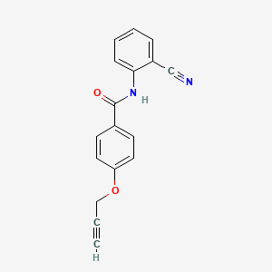 molecular formula C17H12N2O2 B4424153 N-(2-cyanophenyl)-4-prop-2-ynoxybenzamide 